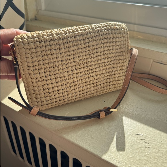 Tory Burch Tan Textured Crossbody Bag - Picture 2 of 9